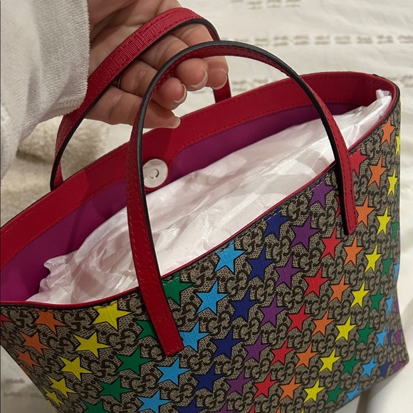 Gucci GG supreme mini star Rainbow Star Pattern Tote Bag kids - Picture 4 of 13